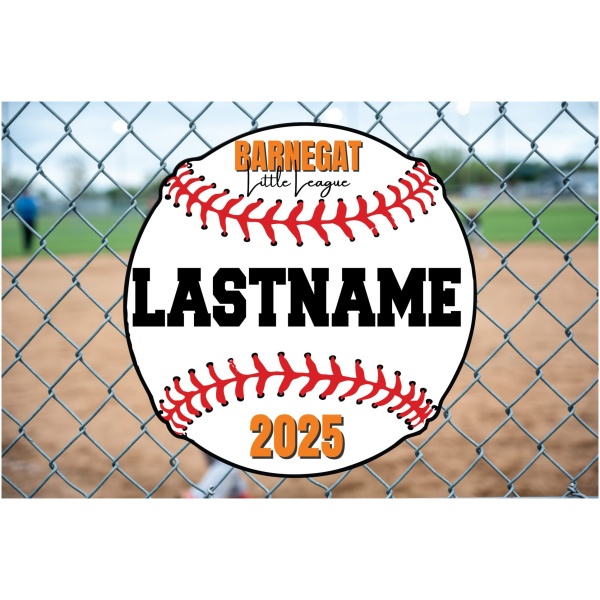 Barnegat Little League Personalized Fence Sign 2025